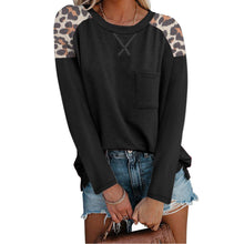 Load image into Gallery viewer, Leopard Shoulder Crew Neck
