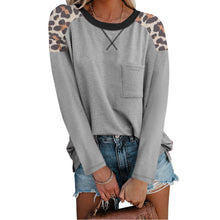 Load image into Gallery viewer, Leopard Shoulder Crew Neck
